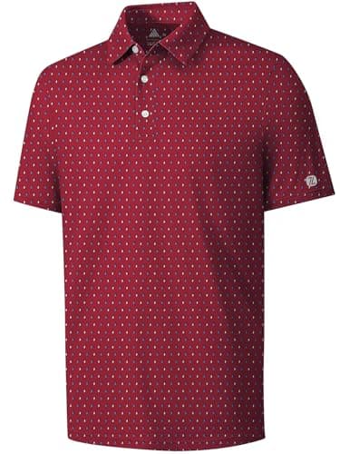 ZITY Select Mens Golf Shirts Short Sleeve UPF 50+ Print Performance Polo Moisture Wicking Casual Collared Golf Shirts for Men - Image 1