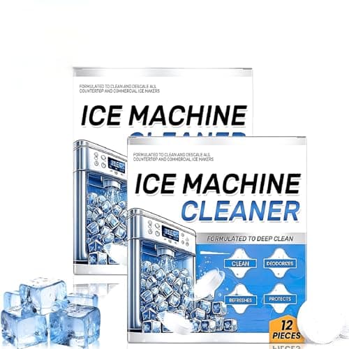 Ice Machine Cleaner and Descaler Tablets, 24 Clean Tablets Compatible with Frigidaire, Opal, GE Profile, Kitchenaid, Nickel Safe Scale Remover for Countertop, Nugget Ice Makers, Bulk 1 Year Supply - Image 1