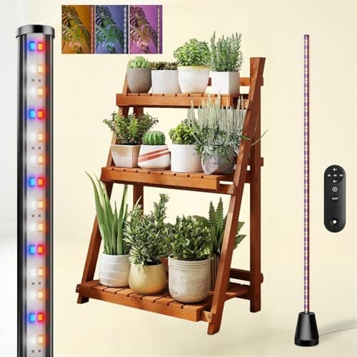 Grow Lights for Indoor Plants with Timer, Full Spectrum Grow Lights with 192 LEDs, Vertical Plant Light, Standing Plant Lamp, 60", 5 Level Dimmable - Image 1