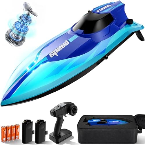 Geyiie Brushless RC Boat for Adults & Teens, 35+KPH High Speed Remote Control Boat with Self-Righting, Auto Demo, 20-30 Min Runtime(2 Batteries) & Water Cooling for Lakes and Outdoor Racing - Image 1