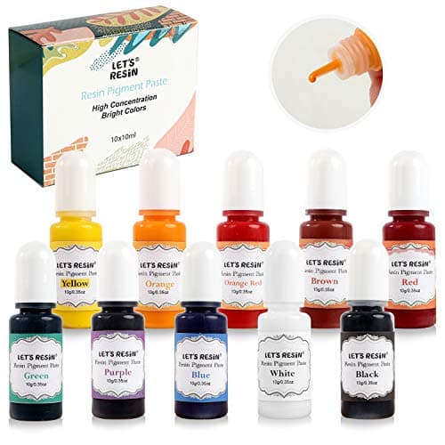 LET'S RESIN Opaque Resin Paste,10 Colors Epoxy Resin Pigment Paste Each 0.35oz,Thick & Highly Concentrated Coloring Pastes, Colorant for Epoxy Coloring, Jewelry, Molds - Image 1