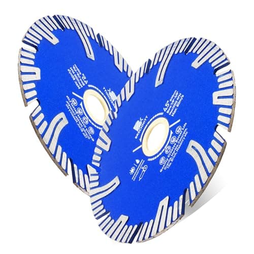 Diamond Turbo Cutting Blade 4 1/2",BRSCHNITT 2pcs Diamond Saw Blade for Granite,Marble,Concrete,Porcelain Tile,Ceramic Tile,Masonry - Image 1