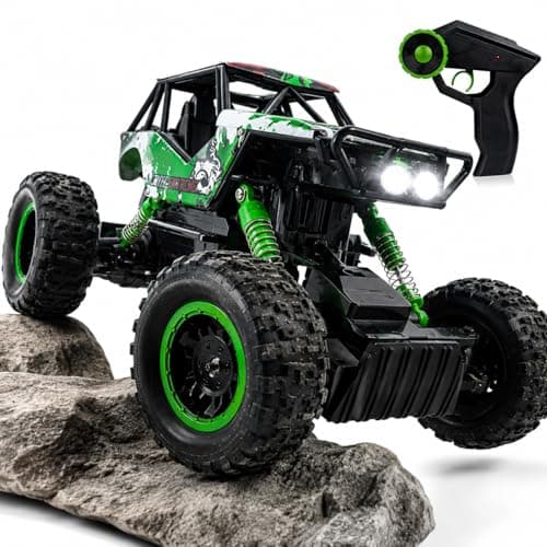 DOUBLE E 1:14 Scale Large Remote Control Car Monster Trucks with Head Lights, 4WD Off-Road All Terrain RC Car, Rechargeable Vehicle for Outdoor Play and Xmas Gifts - Image 1