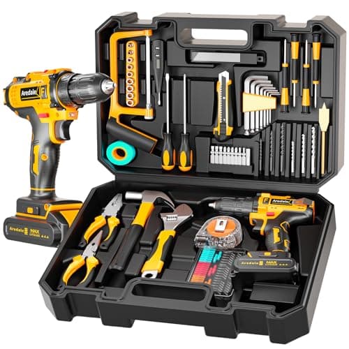 117-Piece Tool Kit with 20V Cordless Drill Mechanic Tool Set for Home & Auto Repair Toolbox Storage Case Perfect for Men, DIYers, Handymen