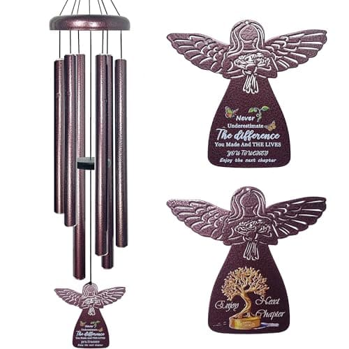 Retirement Gift for Woman - 32" Angel Retirement Wind Chimes for Outside with Beautiful Sounds, 2026 Next Chapter Gifts, Thoughtful Going Away Gifts Ideas for Coworkers, Teachers, Friends - Image 1