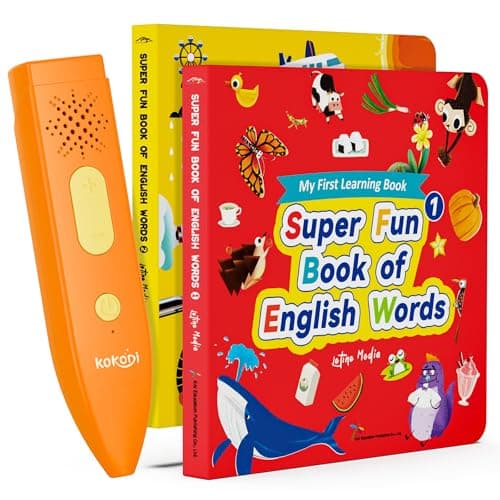 KOKODI Talking Pen Books Sets, Interactive Audio Sound Books Kids Learning Electronic Toys for Toddlers Kids, Autism Sensory Games, Early Educational Gifts Birthday Gifts for Boys Girls Age 2 3 4 5 - Image 1