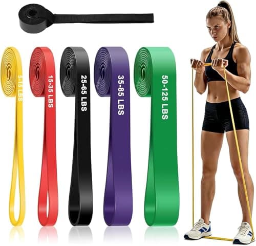 Pull Up Bands, Resistance Bands, Pull Up Assistance Bands Set for Men & Women, Exercise Workout Bands for Working Out, Body Stretching, Physical Therapy, Muscle Training - Colorful (Colorful)