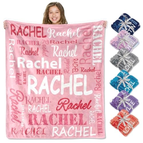 Corissy Ships Next Day, Personalized Blankets and Throws Custom Blanket with Name Customized Flannel Blanket for Kids Christmas Blanket Gifts for Teen Girls Boys