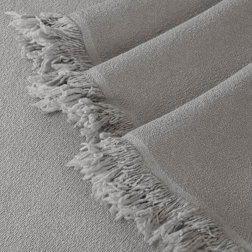 TAOCOCO Couch Cover, Couch Cover Blanket for Sofa, Thick Durable Throw for Sectional Couch, Washable Furniture Protector for Dogs Kids, Tassel Trim, 71''x102'' Light Gray - Image 1