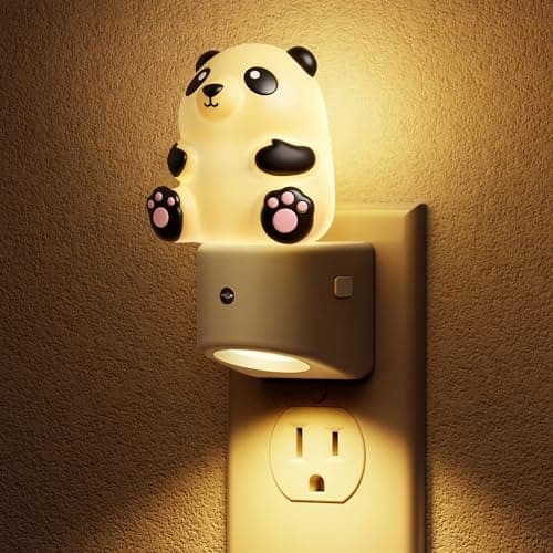 L LOHAS LED Night Light for Kids, 3D Panda Night Light Plug in, Dusk to Dawn Nursery Night Lights, RGB+Soft White 3000K, 3 Lighting Modes, Room Decor, Children - Image 1