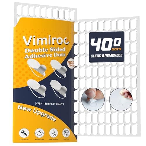 Adhesive Sticky Dots, Putty Sticky Tack, Double Sided Mounting Glue Dots for Wall Hanging, Crafts, Balloons, Poster, Festival, Party, Decorations - 400 Dots - Image 1
