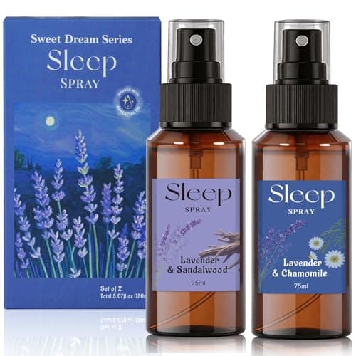 SCENTORINI Sleep Spray, 5.07 oz Pillow Spray with Lavender Essential Oil for Sleep Relaxing, 2 Pack Lavender & Sandalwood, Chamomile, Pillow Mist for Bedding, Sheets Liners, Room Spray Air Freshener - Image 1