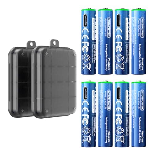 NTONPOWER Rechargeable AAA Lithium Batteries, 1.5V 500mWh AAA USB Rechargeable Batteries, 1 Hour USB-C Fast Charge, Over 1500 Charge Cycles, 1.5V Constant Output and LED Charging Indicator, 8 Pack - Image 1
