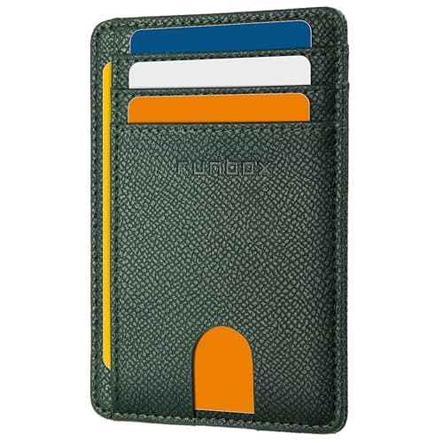 RUNBOX Slim Minimalist Front Pocket RFID Blocking Leather Wallets for Men and Women Card Holder Wallets Gifts for men - Image 1