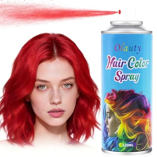 Red Hair Spray, Hair Color Spray for Women and Kids, Washable Red Hair Dye, Temporary, One-Time Use, Non-Sticky Root Touch Up, Natural Hair Color Wax for Party, Cosplay, Halloween, Christmas - Image 1