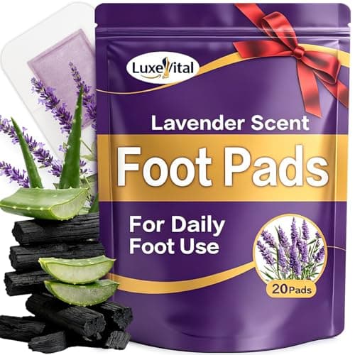 LuxeVital Natural Deep Cleansing Foot Pads, Lavender Infused Foot Patches for Better Sleep & Nighttime Relaxation, Refreshing Foot Care - Image 1