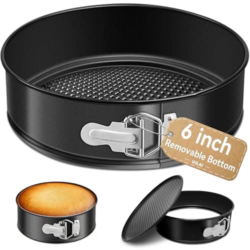 USLAI Springform Pan, 6 Inch Nonstick Cheesecake Pan with Removable Bottom, Easy to Clean, Ideal for Baking Cakes, Pies and Quiches - Image 1