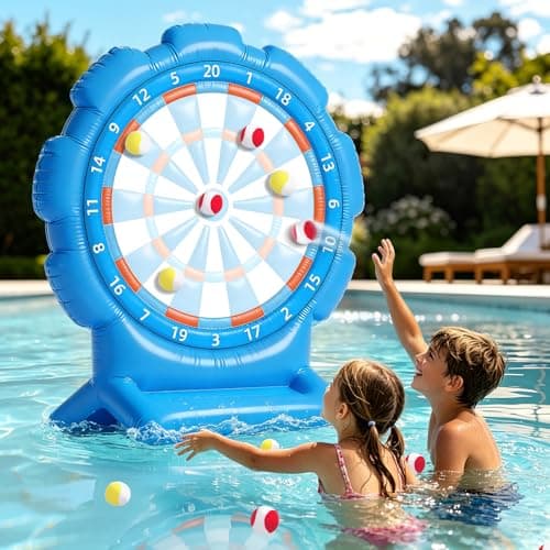 Best Pool Toys Game for Kids Teens, Inflatable Dart Board Toss Pool Games with 10 Sticky Balls, Swimming Pool Floats Game for Yard, Beach, Indoor & Outdoor Play, Summer Party Birthday Gift Age 4-12 - Image 1