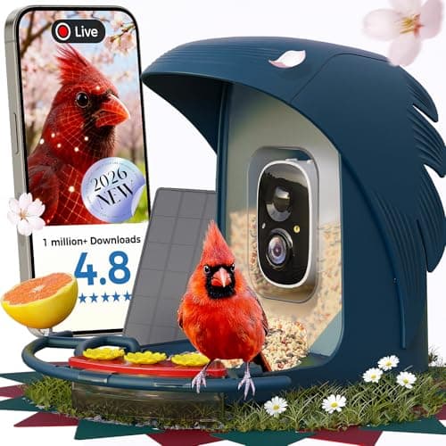 PerchMe® Smart Bird Feeder with Camera, Solar Powered Bird Watching Camera for Outside, 2K HD Auto Capture Motion Detection with AI Identify, DIY Add-ons & Seed Scoop, A Ideal Gift - Image 1