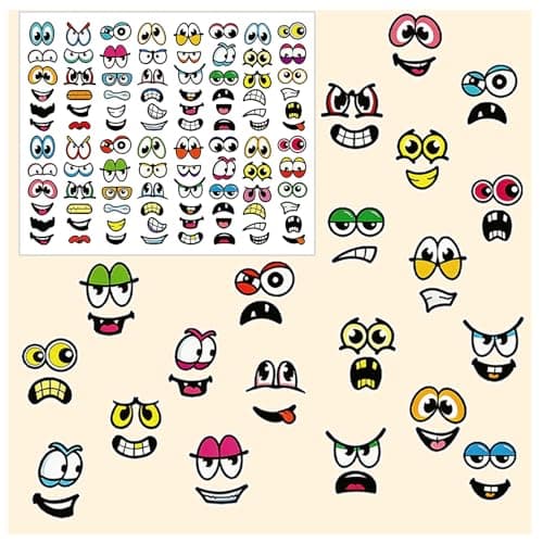 Party Favors for Kids, 960 Pcs Mix & Match Eye & Mouth Stickers, Back to School Supplies, Arts & Crafts Decoration, Treasure Box for Classroom, Halloween Stocking Stuffers Goodie Bags for Boys Girls - Image 1
