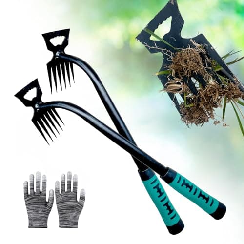 Weed Puller Tool-2Pcs Gardening Hand Weeder Tools, 2026 New Weeding Artifact Uprooting Weeding Tool, Manganese Steel Weed Removal TooL, 6 Teethes Dual Purpose Manual Weed Pulling Tool for Yard Gardenl - Image 1