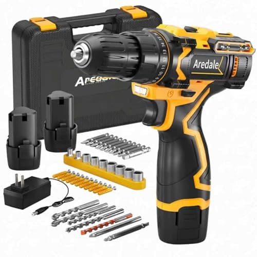 Aredale Cordless Drill Set, 12V Power Drill Driver with Battery and Charger, 3/8" Keyless Chuck, 2 Variable Speed, 25+1 Torque Setting with LED for Home DIY - Image 1