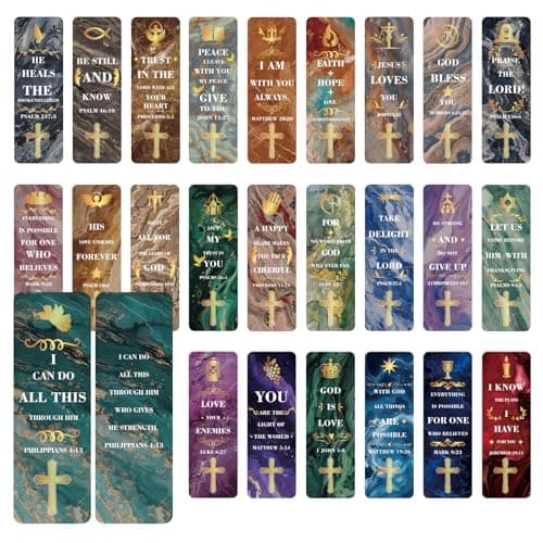 100 Pack Bookmarks with Bible Verses, Double-Sided Designs Inspirational Christian Bookmark for Women & Men Reading Lover Bible Book Markers for Classroom Church - Image 1