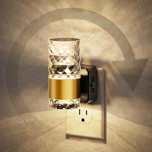 JandCase Night Light, Automatic Night Lights Plug into Wall, 3000K LED Nightlights with 0-100LM Adjustable Brightness, Night Light Plug in with Light Sensor for Bathroom Hallway Room Decor - Image 1