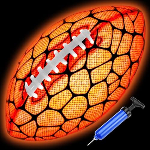 Jasonwell Glow in The Dark Football - Strong Grip Light Up Football Toy Stuff Gift Outdoor Sports Ball for Boys Kids Teen Junior Youth Adult Christmas Birthday Gifts for Ages 6-8 8-12 13+ Year Old - Image 1