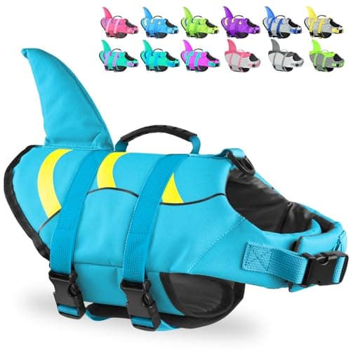 Fragralley Shark Dog Life Jacket, Adjustable Dog Life Vest with Shark Fin, Suit for Small Medium Large Dog Life Vest for Swimming and Boating - Image 1