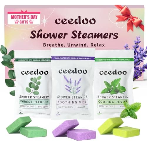 Shower Steamers Aromatherapy 6 Pack - Mother's Day for Teens & Adults, Birthday Gifts for Women - Natural Essential Oil Shower Bombs for Stress Relief & Relaxation, Home Spa Self-Care - Image 1
