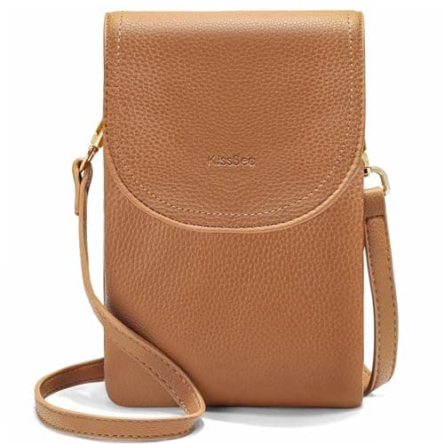 Kiss Sea Crossbody Phone Purse Small Crossbody Bag for Women with Adjustable Strap RFID Blocking Credit Card Slots Yellow - Image 1