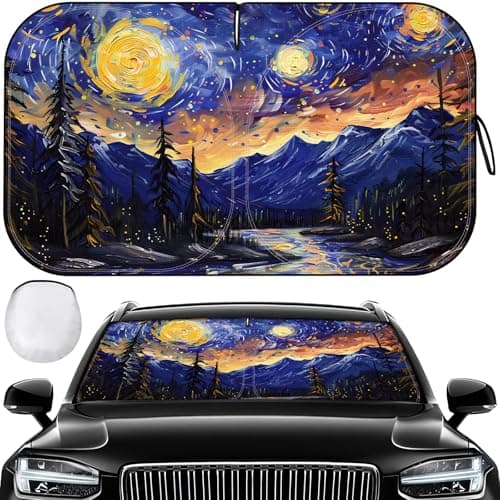 Foldable Windshield Sun Shade for Car – 240T Reflective UV and Heat Shield with Storage Bag | Keeps Interior Cool - Image 1