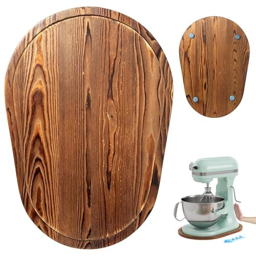 ENVTEK Mixer Slider Mat, Pine Wood Sliding Tray for KitchenAid 5 & 8 Qt Stand Mixers, Anti-Slip Moving Mat & Countertop Protector, Kitchen Accessories and Attachments for Artisan Series (5-8 QT) - Image 1