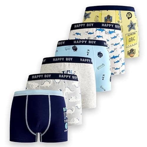 KKLLOL Boys' and Toddler Boxer Cotton Briefs,Comfort Breathable Underwear,Tag Free Underwear Sizes for 2T to 11 Years Old (US, Age, 8 Years, Multicolor) - Image 1