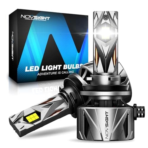 NOVSIGHT 𝗛𝟭𝟭/𝗛𝟵/𝗛𝟴 Fog Bulbs Upgrade, 900% Brighter 95,000LM, 240W Performance, Enhanced Cooling, 5-Min Installation, 100,000+ Hour Lifespan, IP68 & CANBUS Compatible, Pack of 2
