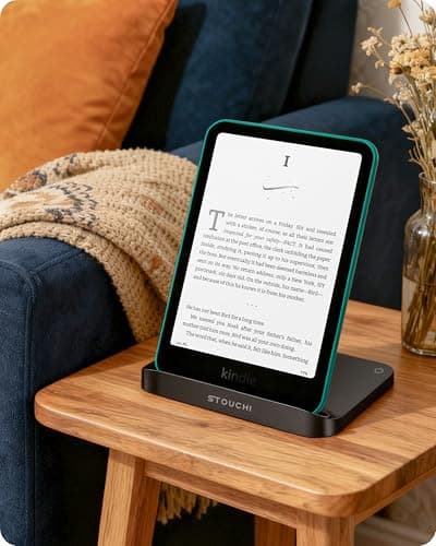 Stouchi Foldable Wireless Charging Dock Compatible with Kindle Paperwhite Signature Editions (2022 & 2024) and Colorsoft Signature Edition, Samsung Ebook,USB-C Charger Stand, Ready-to-Gift - Image 1