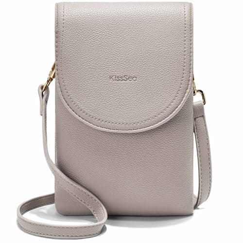 Kiss Sea Crossbody Purses for Women Cross Body Phone Purse with Adjustable Strap RFID Blocking Credit Card Slots Grey - Image 1