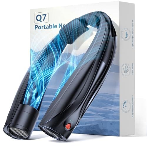 Vexolta Portable Neck Fan, 6000mAh Personal Fan, 360° Cooling Rechargeable Wearable Fan, 6 Speeds Adjustable Hands-Free Fans for Travel, Outdoor, Office, Ideal Summer Gifts - Image 1