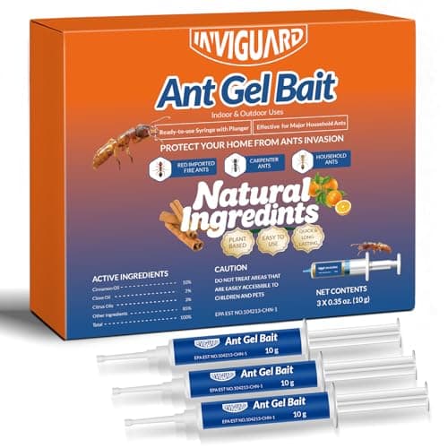 Ant Gel Bait, 3Tubes x 10-Grams, Indoor and Outdoor Use, Killer Gel for Control of Most Major Ant Species, Ready-to-Use Ant Traps for Home & Outdoor - Image 1