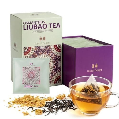 Osmanthus Herbal Tea Sampler Gift Set for Women, Caffeine-Free, 16 Teabags