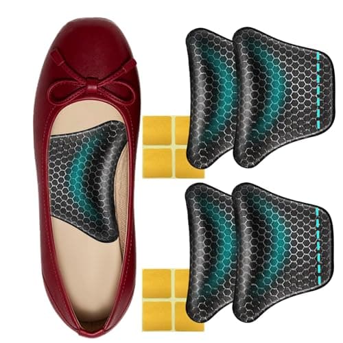 Plantar Fasciitis Relief Arch Support Insert Soft Gel Arch Pad Adhesive Orthotic Shoe Insole for Flat Feet & High Arch Support Cushions for Flats Sandals Trim to Fit, with Extra Sticky Tape - 2 Pairs - Image 1