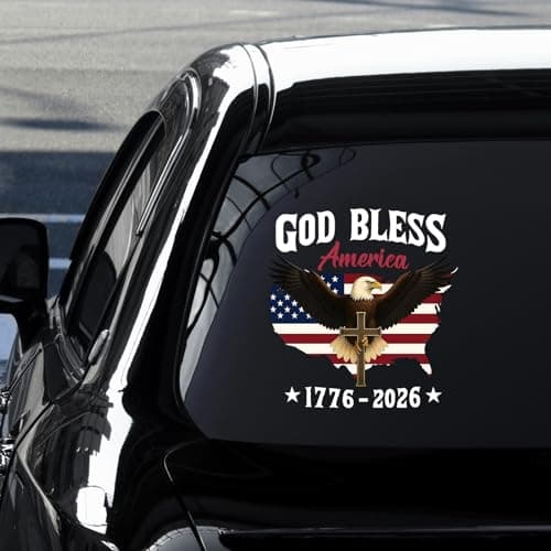 3-Pack USA 250th Anniversary Stickers, Jumbo 11.8x11.8 Inch Patriotic Vinyl Decals, 1776-2026 American Flag Bumper Sticker for Car, Truck, Window, Helmet, Laptop, Water Bottle (Eagle - A) - Image 1