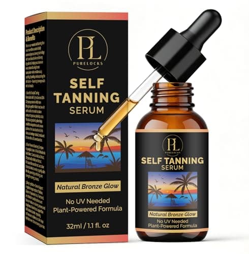 PURELOCKS Self Tanning Drops for Face and Body, Customizable Bronzing Drops to Add to Moisturizer or Lotion, Hydrating Sunless Fake Tan with Hyaluronic Acid and Aloe. 1.10 Fl Oz - Image 1