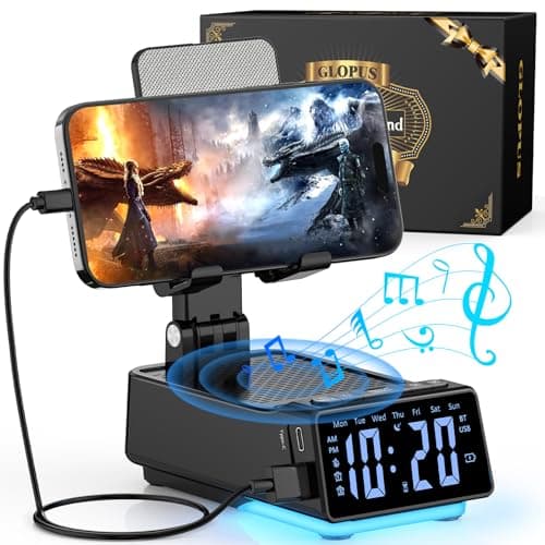 GLOPUS Gifts for Men, Cell Phone Stand with Wireless Bluetooth Speaker, Birthday Gifts for Him Husband Boyfriend, Dad Gifts for Fathers Day, Cool Gadgets for Men - Image 1