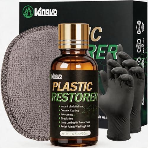 Plastic Restorer for Cars, Black Trim Restorer Car Plastic Restorers Black Crystal Coating for Automotive Parts Vehicles Interior Scratch Remover Shiny Car Stuff,30ML - Image 1