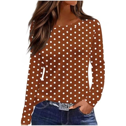 Under Scrubs for Women Long Sleeve Slim Fit Brown XX-Large