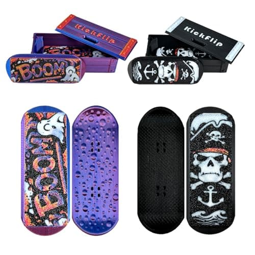 2 PCS OG KickFlips Flipping Fidget Toy for Adults,Magnetik Fingerboard,Skateboard Slider Fidget,with Storage Crat Portable Toy - Image 1