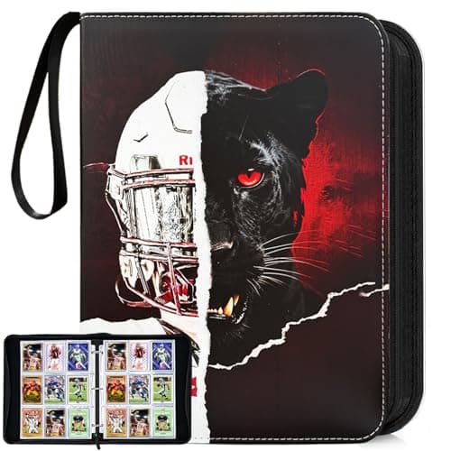 Football Card Binder with Sleeves 900 Pockets, Card Storage Organizer Display Case Compatible with Trading Card, Sport, Football, Baseball, TCG Cards