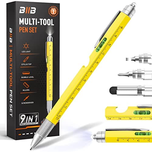 BIIB Fathers Day Gift for Husband Dad, 9 in 1 Multitool Pen Gifts for Men, Personalized Fathers Day Gift Idea for Grandpa, Anniversary Birthday Graduation Gifts for Men Him, Tools Cool Gadgets - Image 1
